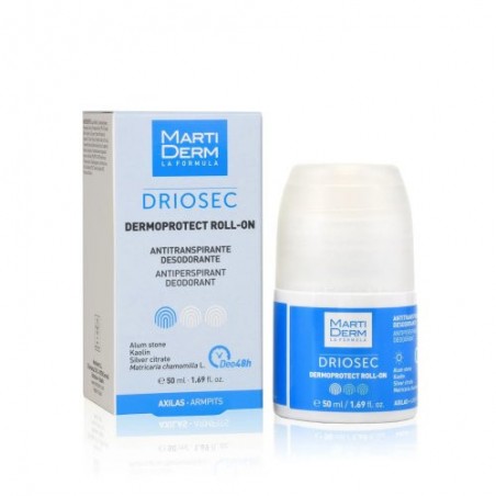 MARTIDERM RUTULINIS ANTIPERSPIRANTAS IR DEZODORANTAS DRIOSEC DERMOPROTECT ROLL-ON, 50 ML